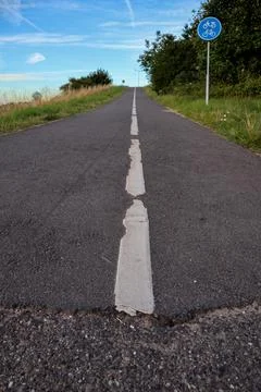 Cycle path in the Netherlands Stock Photos