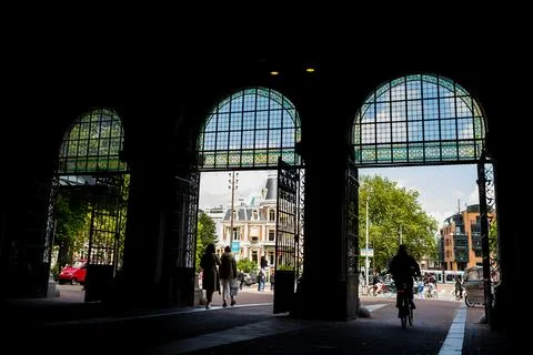 Cycle path under the Rijksmuseum Stock Photos