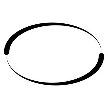 Cycle Renewal, Endless Loop black oval loop with open ends 스톡 일러스트