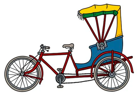 The cycle rickshaw Stock Illustration