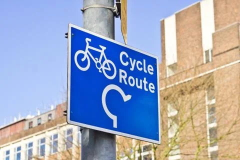 Cycle route Stock Photos