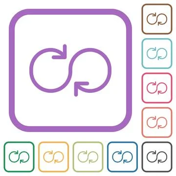 Cycle simple icons Stock Illustration