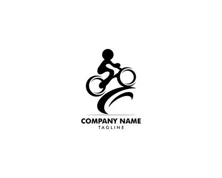 Cycle Sport Logo Template Design Stock Illustration