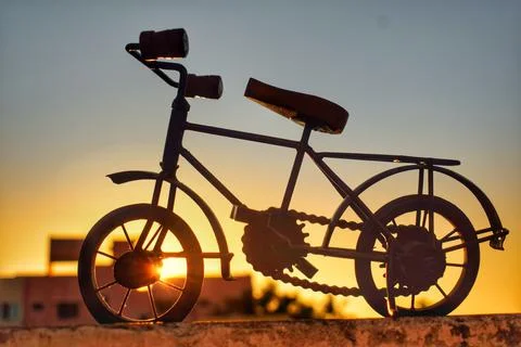 Cycle in sunset 写真素材