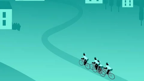 Cycle for supper - 2D concept Stock Footage 292448952