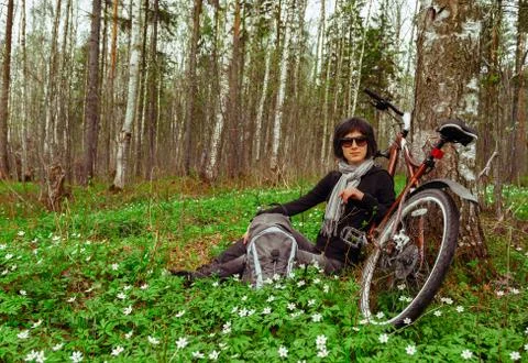 Cycle tourism Stock Photos