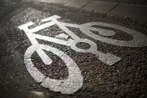 Cycle way close up Stock Photos