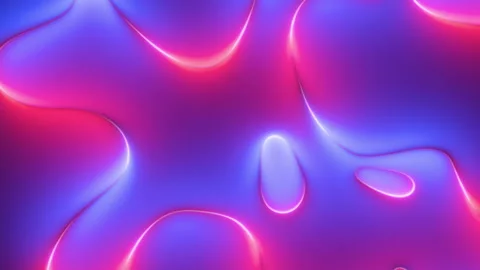 Cycled 3d animation, abstract background with wavy lines and curvy shapes Stock Footage 172383601