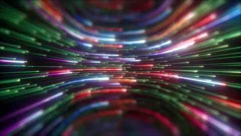 Cycled 3d animation. Abstract background with unfocused red blue green neon.. Stock Footage 229731984