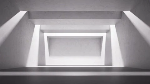 Cycled 3d animation. Abstract background. Light and shadows. tunnel Stock Footage 232111360