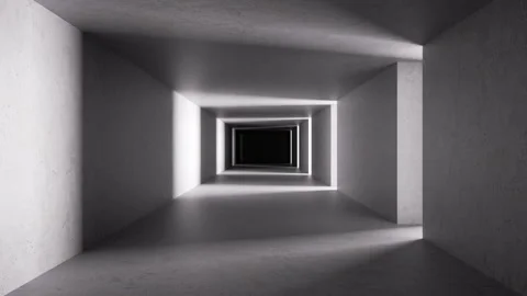 Cycled 3d animation. Abstract background. Light appears and fades away. Stock Footage 233509013