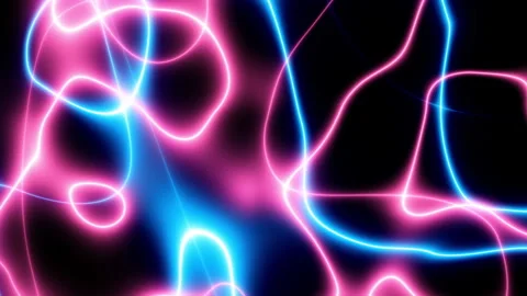 Cycled 3d animation. Abstract background with ascending colorful neon lines Stock Footage 337298016