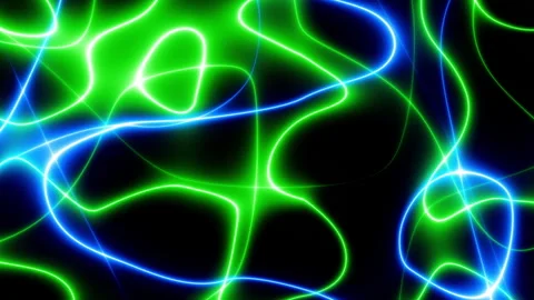 Cycled 3d animation. Abstract background with ascending colorful neon lines Stock Footage 337298423