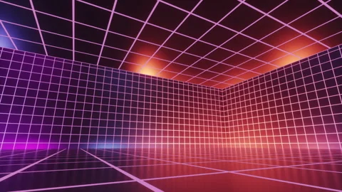 Cycled 3d animation, abstract geometric background, rotating cyber space Stock Footage 171473581