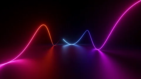 Cycled 3d animation, abstract geometric neon background 動画素材 252040512