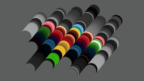 Cycled 3d animation. Abstract geometric pattern Video stock 317053928
