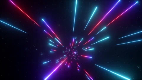 Cycled 3d animation, abstract neon background. Stock Footage 216768630