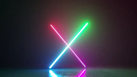 Cycled 3d animation, abstract neon background. Stock Footage 242402790
