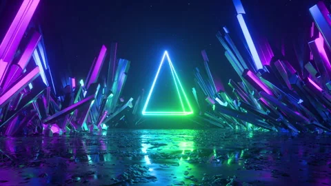 Cycled 3d animation, abstract neon background. Stock Footage 247416337