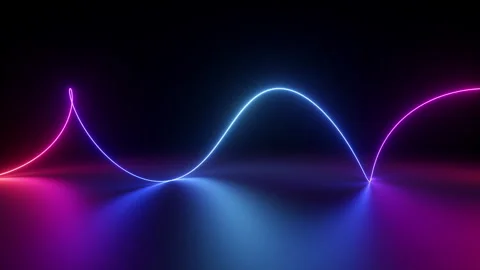 Cycled 3d animation, abstract neon background of curvy spiral line Stock Footage 250117119