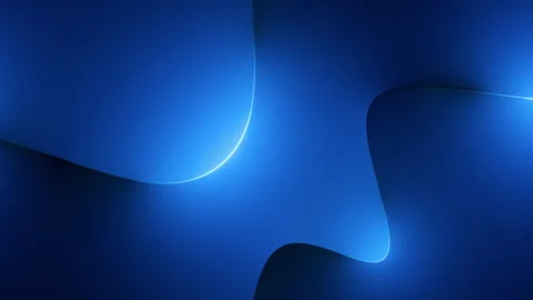 Cycled 3d animation, abstract neon background of curvy lines Stock Footage 250117543