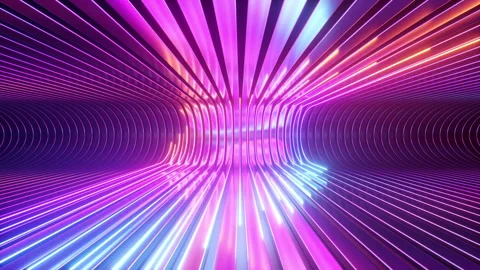 Cycled 3d animation. Abstract neon background. Stock Footage 255521094
