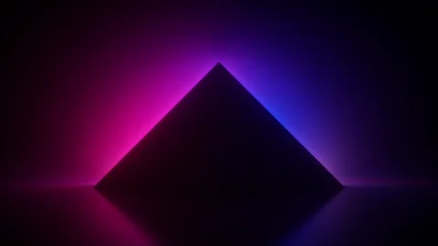 Cycled 3D animation of a black geometric silhouette lit from behind Stock Footage 317982554