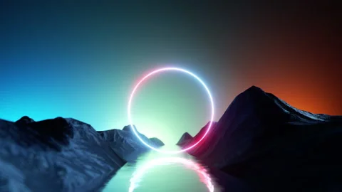 Cycled 3d animation. Virtual boat trip, moving along the river towards Stock Footage 201039324