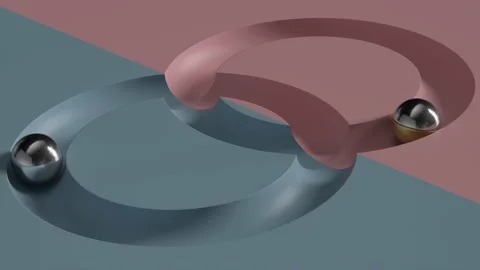 Cycled minimal animation. Abstract 3d render. Stock Footage 168020916