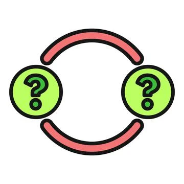 Cycles of problem solving and question asking process Stock Illustration