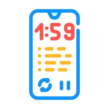 Cycles training color icon vector illustration Stock Illustration