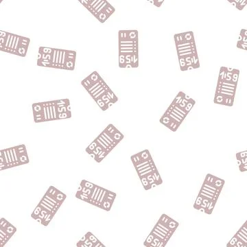 Cycles training glyph vector seamless pattern Stock Illustration