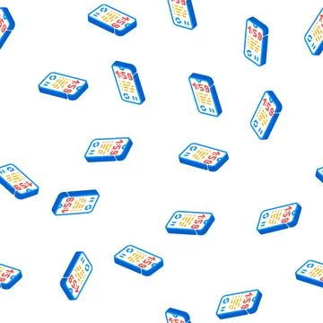 Cycles training isometric icon seamless pattern Stock Illustration