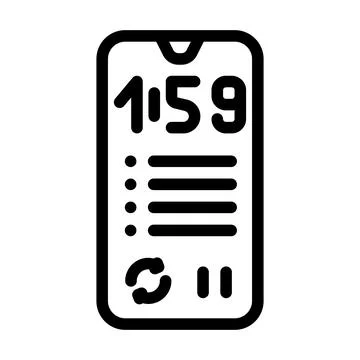 Cycles training line icon vector illustration Stock Illustration