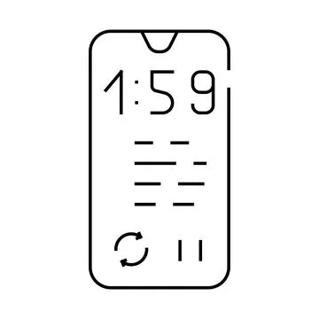 Cycles training line icon vector illustration Stock Illustration