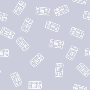 Cycles training line vector seamless pattern Stock Illustration