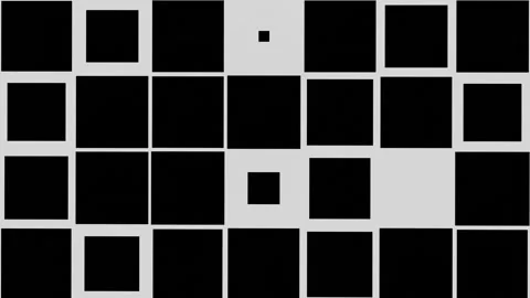 Cyclic animation: Black pixels appear on a white background. 2d movement Stock Footage 281016704