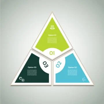 Cyclic diagram with three steps and icons. eps 10 Stock Illustration