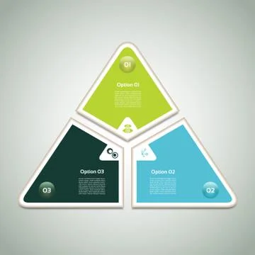 Cyclic diagram with three steps and icons. eps 10 Stock Illustration