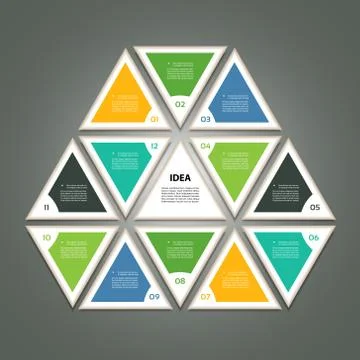 Cyclic diagram with twelve steps.  eps 10 Illustrazione stock