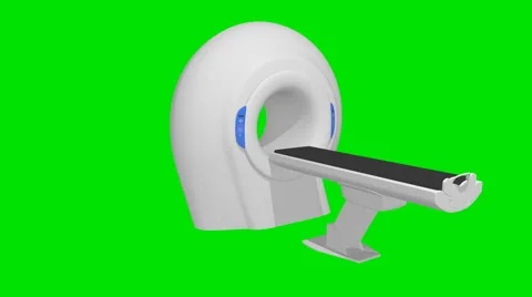 Cyclic rotation of tomography on a green background Stock Footage 64453384