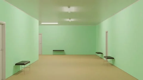 Cyclic seamless passage along the corridor of a hospital, clinic, tax or other Video stock 239151993