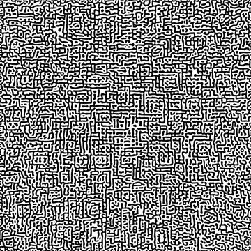 Cyclic Symmetric Multiscale Turing Pattern. Monochrome texture Illustrazione stock