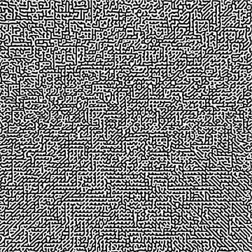 Cyclic Symmetric Multiscale Turing Pattern. Monochrome texture Stock Illustration