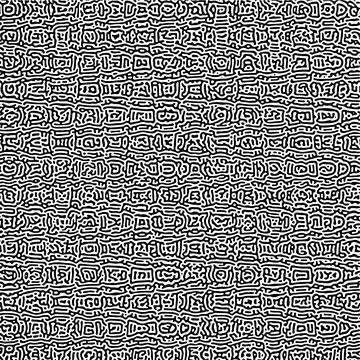 Cyclic Symmetric Multiscale Turing Pattern. Monochrome texture Illustrazione stock