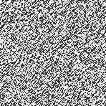 Cyclic Symmetric Multiscale Turing Pattern. Monochrome texture Stock-Illustration