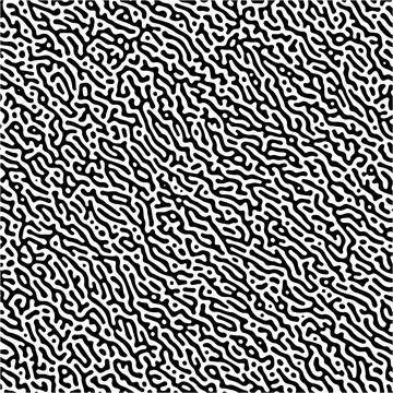 Cyclic Symmetric Multiscale Turing Pattern. Monochrome texture Stock Illustration