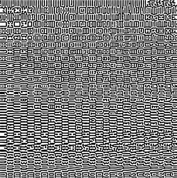 Cyclic Symmetric Multiscale Turing Pattern. Monochrome texture Stock Illustration