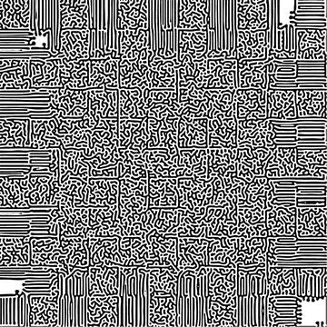 Cyclic Symmetric Multiscale Turing Pattern. Monochrome texture 스톡 일러스트