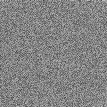 Cyclic Symmetric Multiscale Turing Pattern. Monochrome texture Illustrazione stock
